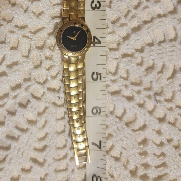 2XHP- VINTAGE WOMEN'S GUCCI BLACK FACE GOLD PLATED,STAINLESS STEEL WATCH/#3300L - Picture 13 of 13